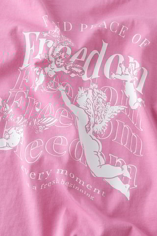 Biologisch Katoenen T-shirt - Roze en Wit - Name It Kids