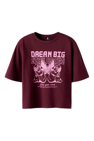 Biologisch Katoenen T-shirt - Bordeauxrood - Name It Kids