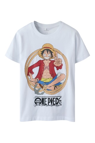T-shirt Luffy One Piece - Wit - Name It Kids