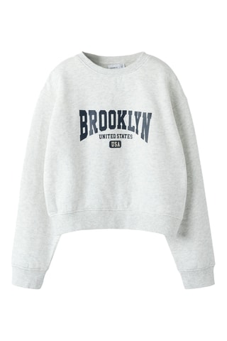 Sweater - Gemêleerd Lichtgrijs - Name It Kids