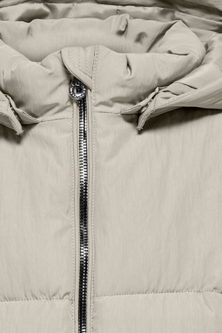 Gewatteerde jas met capuchon - Lichtgrijs - Kids Only Girl