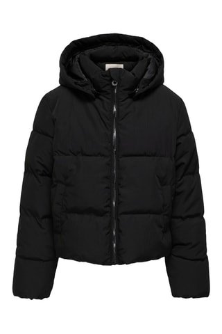 Gewatteerde jas met capuchon - Zwart - Kids Only Girl