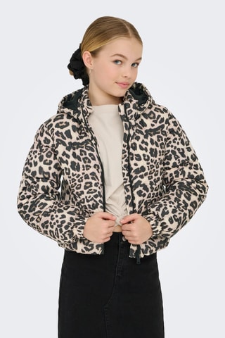 Gewatteerde jas met capuchon - Ecru - Kids Only Girl