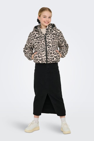 Gewatteerde jas met capuchon - Ecru - Kids Only Girl