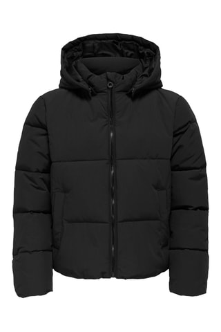 Gewatteerde jas met capuchon - Zwart - Kids Only Girl