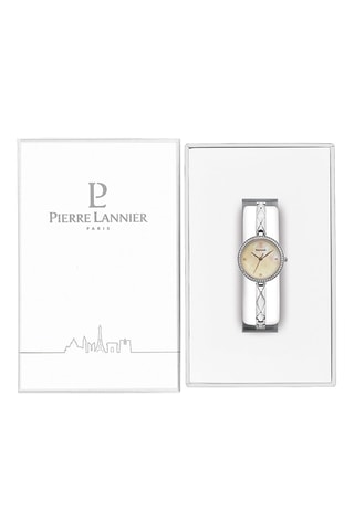 Montre à quartz en acier Leia - Argenté et beige