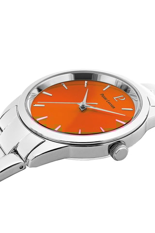 Montre à quartz en acier Roxane - Argenté et orange
