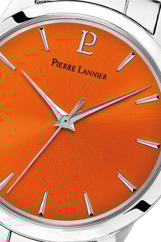 Montre à quartz en acier Roxane - Argenté et orange