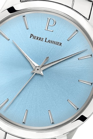 Montre à quartz en acier Roxane - Argenté et bleu clair