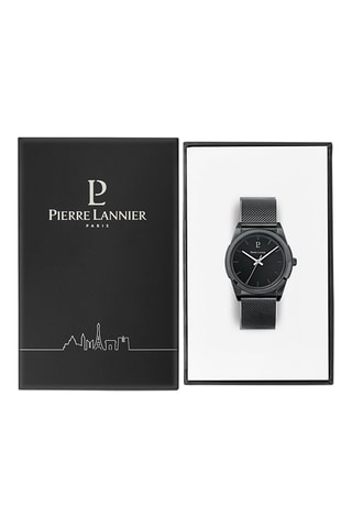 Montre à quartz en acier Candide - Noir