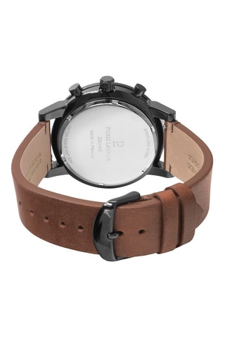 Montre à quartz en cuir Criterium - Chronographe - Marron et noir