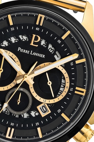 Montre à quartz en acier Sentinelle - Chronographe - Doré et noir