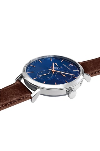 Montre automatique Evidence - 
Réserve de marche 
Marron et bleu