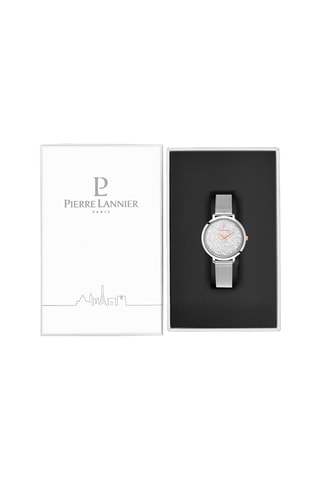 Montre à quartz en acier ornée de cristaux Petite Cristal - Argenté