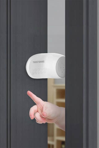 Butée de porte - Blanc et gris clair - 8,5 x 5 x 5 cm