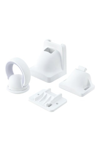 4 serrures - Blanc et gris - 4 x 3,2 x 3 cm