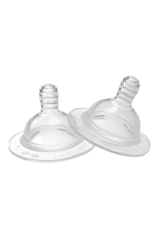 2 tétines anti-coliques sans BPA en silicone - Débit nouveau-né - Dès la naissance