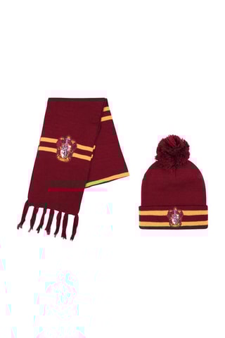 Bonnet et écharpe Harry Potter Gryffondor Bordeaux