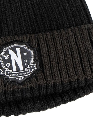 Bonnet et écharpe Mercredi Addams La Famille Addams - Noir