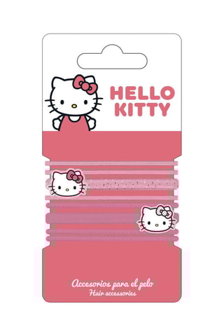 8 élastiques à cheveux Hello Kitty Sanrio - Fuchsia
