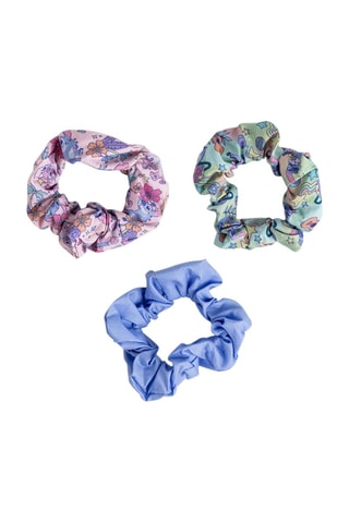 3 chouchous à cheveux Stitch Lilo et Stitch Disney - Lilas et bleu