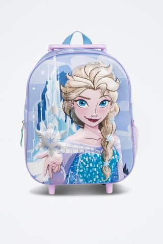 Sac à dos à roulettes Elsa La Reine des Neiges Disney - Bleu clair