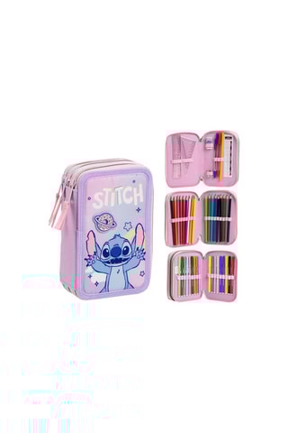Gevuld Etui Stitch Lilo en Stitch Disney - 29-delig Paars