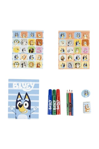 Gevuld Etui met wieltjes Bluey Disney - 11-delig Blauw