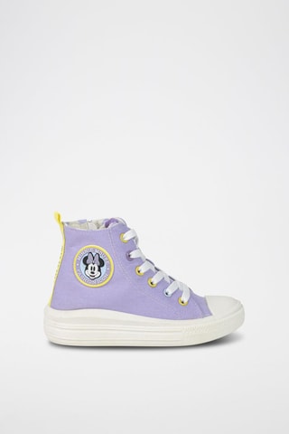 Baskets montantes Minnie Disney - Mauve