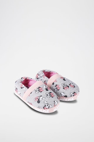 Chaussons Minnie Disney - Gris clair et rose
