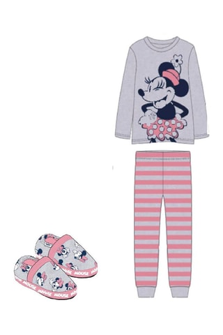 Chaussons Minnie Disney - Gris clair et rose