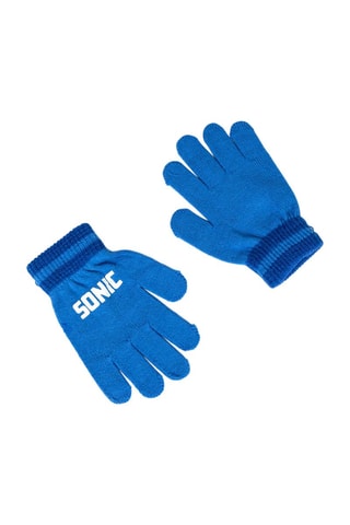 Bonnet à pompon et gants Sonic - Ciel 