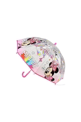 Parapluie canne Minnie Disney - Rose et blanc