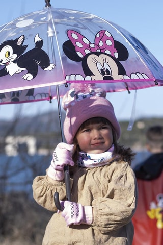 Parapluie canne Minnie Disney - Rose