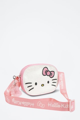 Sac bandoulière Hello Kitty Sanrio - Blanc et rose poudré