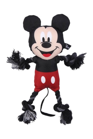 Kauwspeeltje met Koord Mickey Disney - 13 x 26 cm - Zwart