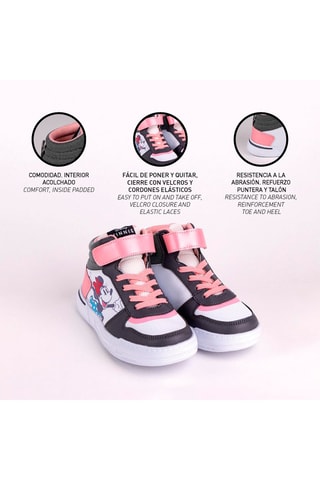 Baskets montantes Minnie Disney - Blanc