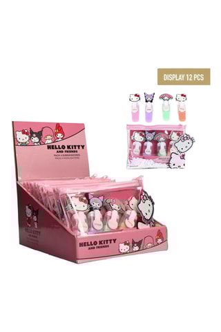 4 surligneurs Hello Kitty Sanrio - Rose et violet