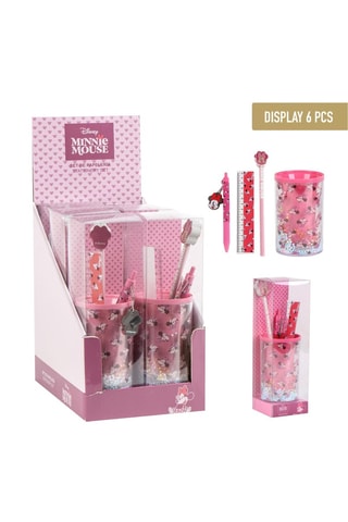 Set Schrijfwaren Minnie Disney - 4-delig Roze