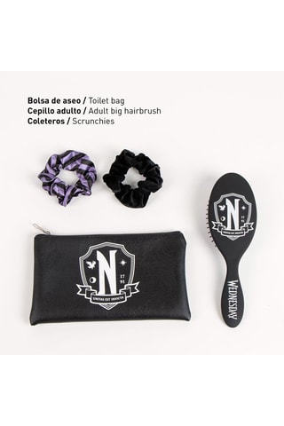 Coffret de beauté Mercredi La Famille Addams - 4 pièces - Noir