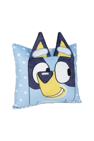 Coussin Bluey - 30 x 30 x 30 cm - Bleu et jaune
