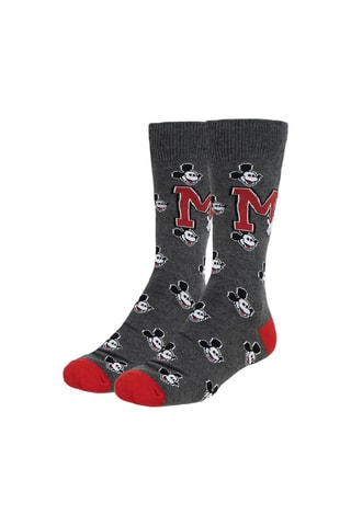 3 paires de chaussettes Mickey Disney - Gris, bleu et rouge
