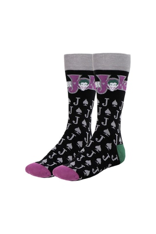 3 paires de chaussettes Joker Batman La Ligue des Justiciers DC Comics - Violet et gris