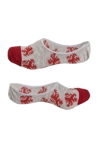 3 paires de socquettes Gryffondor Harry Potter - Gris clair chiné et bordeaux