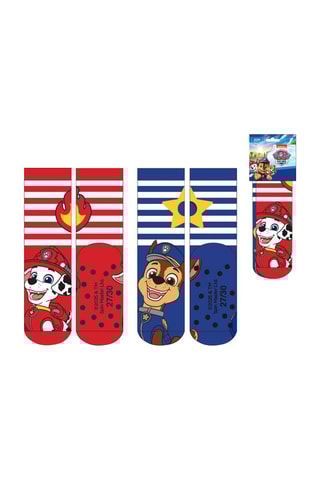 2 Paar Sokken Marcus en Chase Paw Patrol - Rood en Koningsblauw