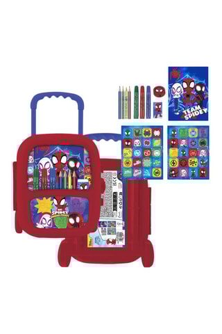 Kleurtrolley Spidey en Vrienden Marvel - 12-delig Rood - 58 cm
