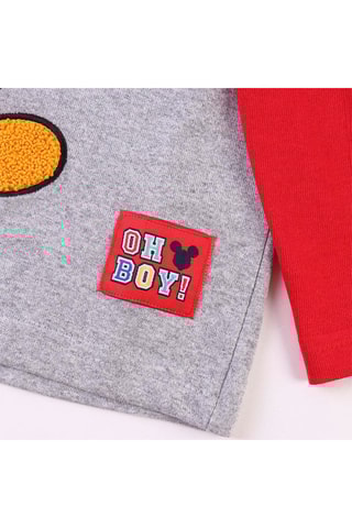 T-shirt Mickey Disney - Gris et rouge