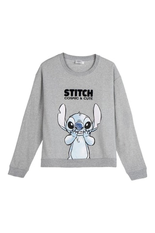 Sweat Stitch Lilo et Stitch Disney - Gris clair chiné