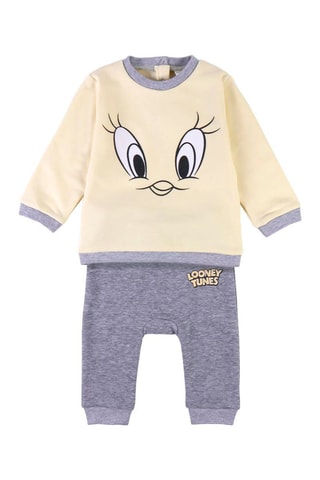 Survêtement Titi Looney Tunes - Jaune pâle et gris