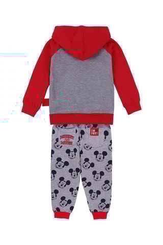 Sweat à capuche et jogging Mickey Disney - Gris chiné et rouge